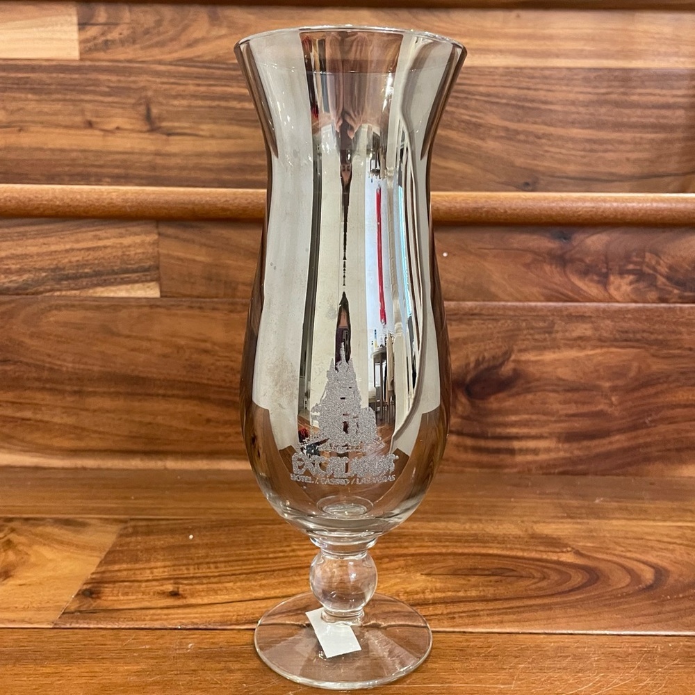 Vintage Excalibur Casino Hotel Silver Hurricane Glass Las Vegas Souvenir Cup
